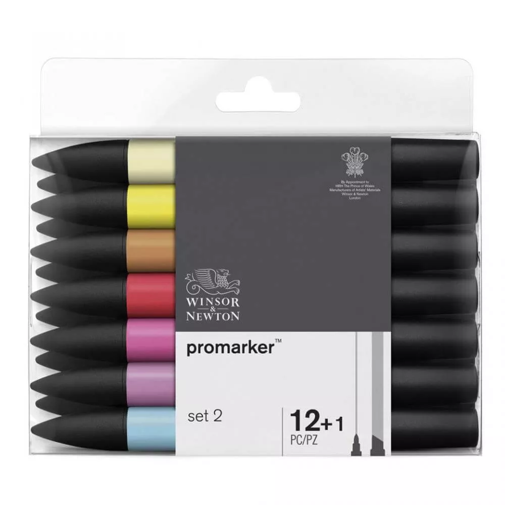 Winsor and Newton 12 + 1 Promarker Set 2